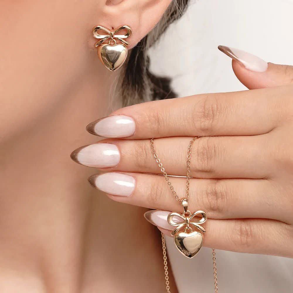 نیمست قلبی پاپیونی YSX با زنجیر کد 2217 - خرید آنلاین از گالری آداس